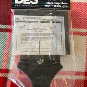 Black Marching Flute and Piccolo Lyre